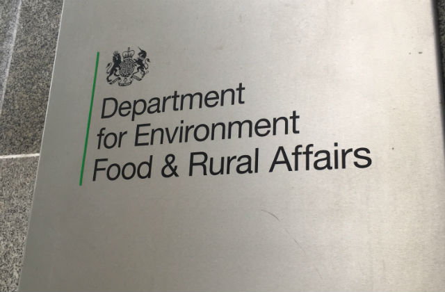 An image of a sign that says 'Department for Enviroment, Food & Rural Affairs'.