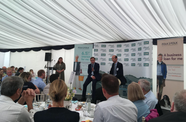 George Eustice speaking at the Royal Cornwall Show