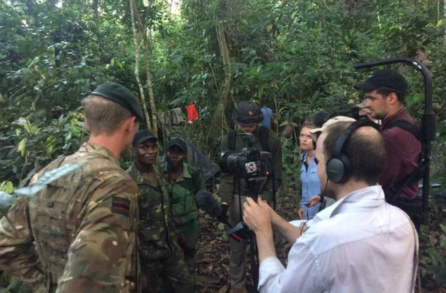 Picture of British soldiers training rangers in Gabon