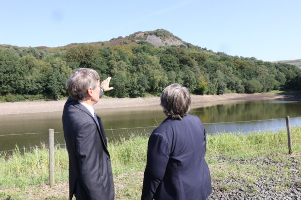 An image of Minister Coffey and Minister Rutley looking around the area.