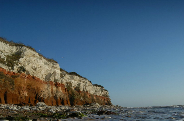 Picture of a coastside hill that is eroding.