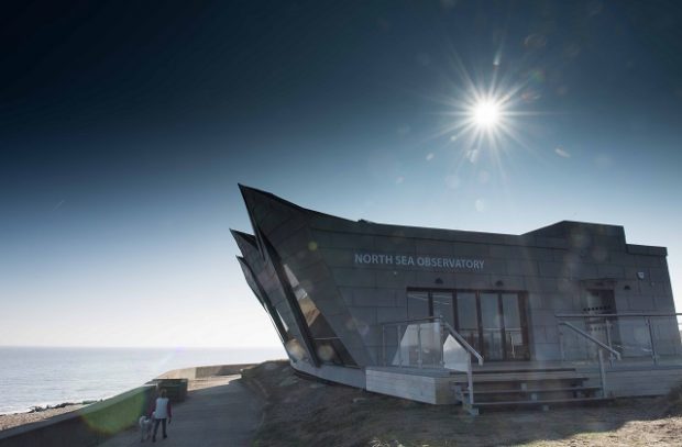 Image of the North Sea Observatory building on a sunny day.