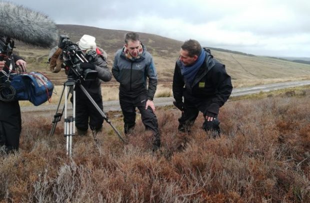 film crew at a blanket blog in Lancashire