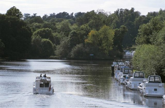 An image of a boat on a river.