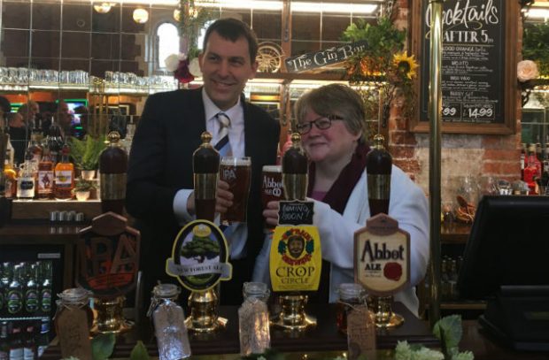 Photo of Minister Coffey at a pub