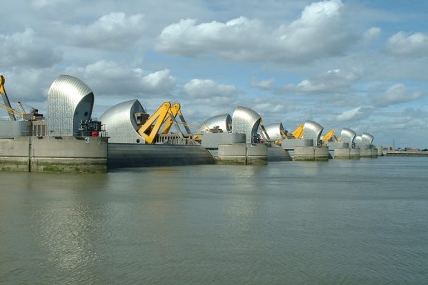 An images of the Thames Barrier