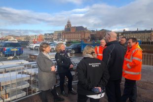 Minister Pow and EA Chair Emma Howard Boyd mark launch of £40m to upgrade Great Yarmouth flood defences