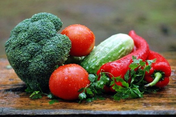 An image of vegetables on a table.