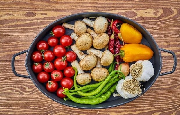 Image of vegetables in a casserole dish