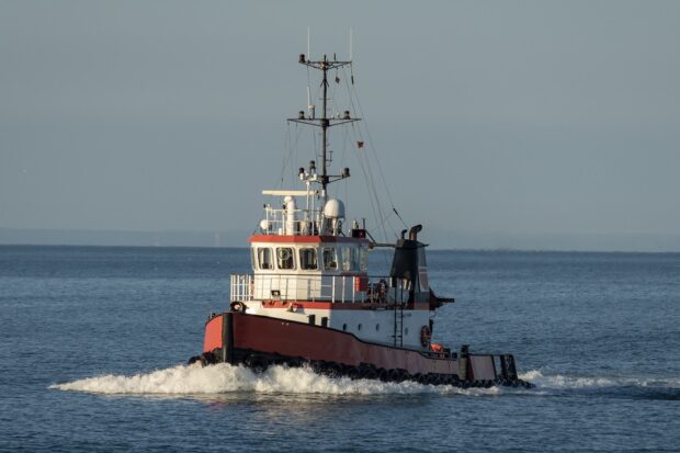 Fishing Trawler coming home. Brixham, Devon.