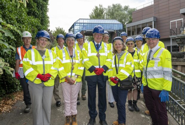 Environment Agency staff at the opening of the upgraded Foss Barrier in York
